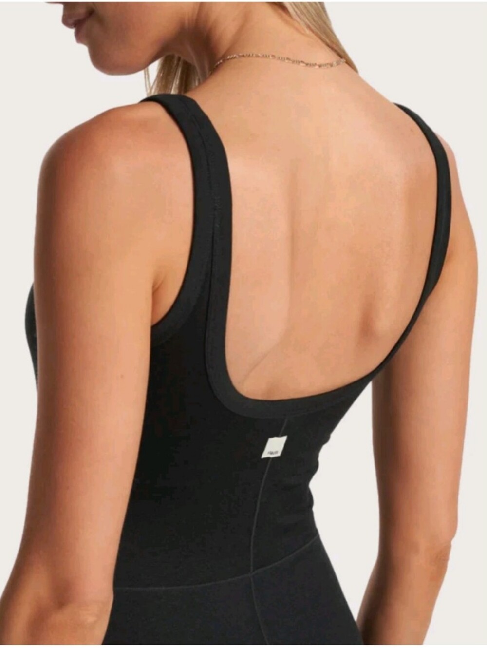VUORI Halo Essential Jumpsuit Tank Builtin Bra Sz Small Black Heather - Picture 2 of 9
